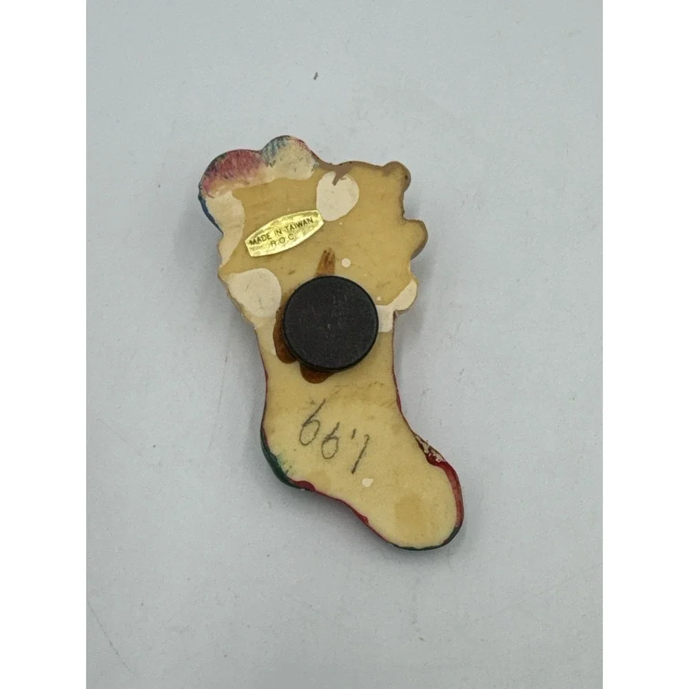 Christmas Pin Full Stockings Toys Teddy Bear
